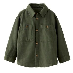Zara Kids Green Button Down Shirt